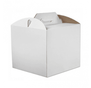 Pudełko karton rączka 26x26x26cm BIAŁE 1szt /50