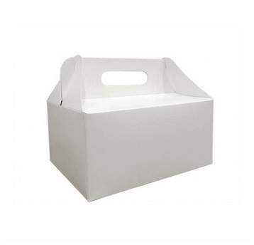 Pudełko papierowe rączka 19x14x9cm BIAŁE 50szt