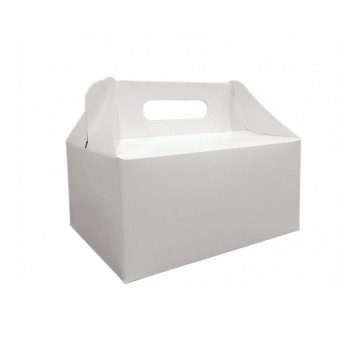 Pudełko papierowe rączka 19x14x9cm BIAŁE 50szt