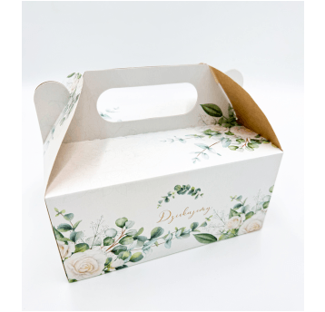 Pudełko z rączką 19x15x9cm RÓŻE 25szt /14