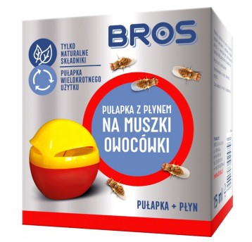 Pułapka na muszki owocówki z płynem BROS