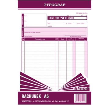 Rachunek A5 1szt /5
