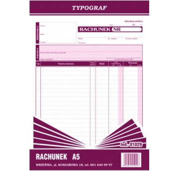 Rachunek A5 1szt /5