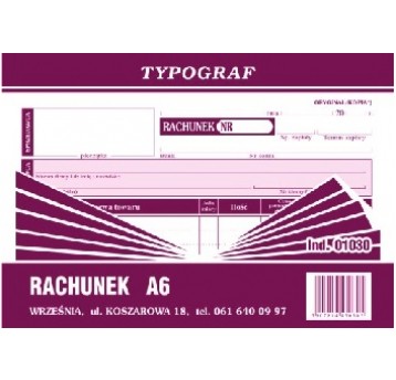 Rachunek poziomo A6 1szt /5