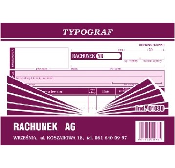 Rachunek poziomo A6 1szt /5