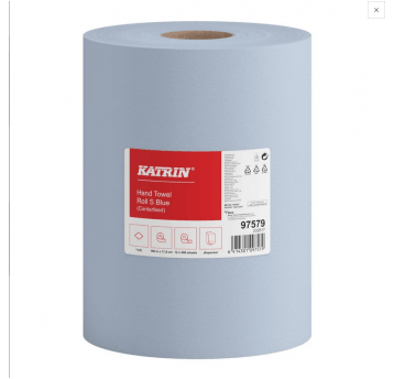 Ręcznik c-feed KATRIN NIEBIESKI 1W 100m śr14 12rol