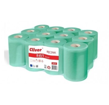 Ręcznik papierowy 1W 65m CLIVER ZIELONY 12rol