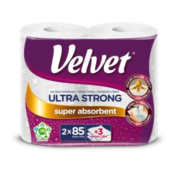 Ręcznik papierowy 3W VELVET STRONG 85list 2rol /9