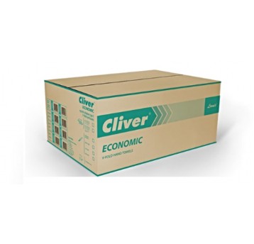 Ręcznik ZZ 1W CLIVER ECONOM BIAŁY 25x21 20x200szt