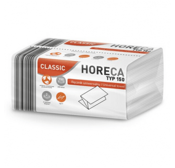 Ręcznik ZZ 2W HORECA w foli BIAŁY binda 150szt