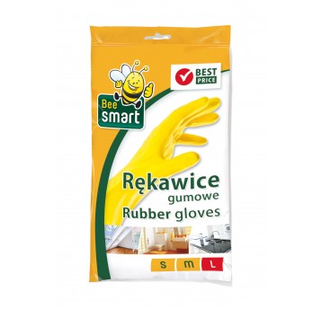 Rękawice gumowe BEE SMART żółte rozm L /100