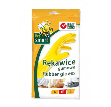 Rękawice gumowe BEE SMART żółte rozm M /100