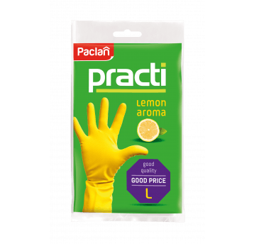 Rękawice gumowe zapach PACLAN PRACTI rozm L /24
