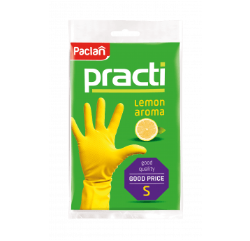 Rękawice gumowe zapach PACLAN PRACTI rozm S /24