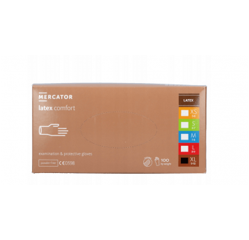 Rękawice lateksowe COMFORT białe bezpud 100szt XL