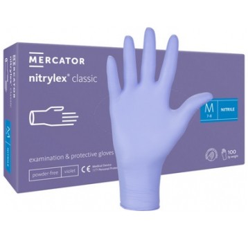 Rękawice nitrylex CLASSIC FIOLET bezpudr 100szt M