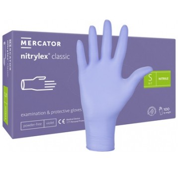 Rękawice nitrylex CLASSIC FIOLET bezpudr 100szt S