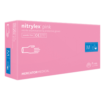 Rękawice nitrylex PINK bezpudrowe 100szt M