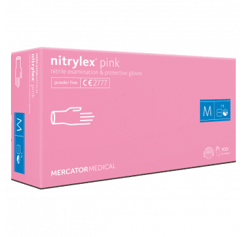 Rękawice nitrylex PINK bezpudrowe 100szt M