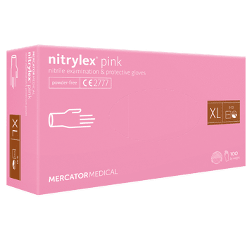 Rękawice nitrylex PINK bezpudrowe 100szt XL