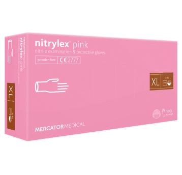 Rękawice nitrylex PINK bezpudrowe 100szt XL