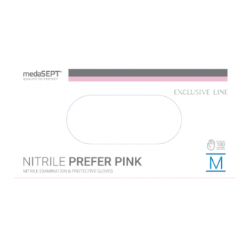 Rękawice nitrylowe PREFER 100szt XS różowe