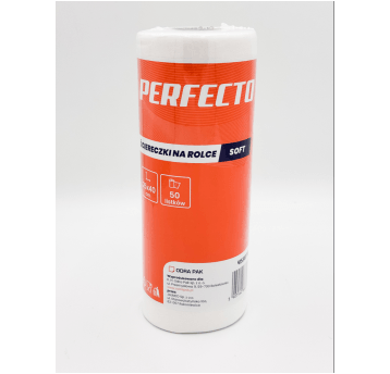 Ściereczki rolka PERFECTO SOFT 25x39cm BIAŁE 50szt