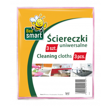 Ściereczki uniwesalne BEE SMART różowe 3szt /50