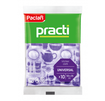 Ścierka kuchnia PRACTI WZÓR fiolet 50x35 10szt /13