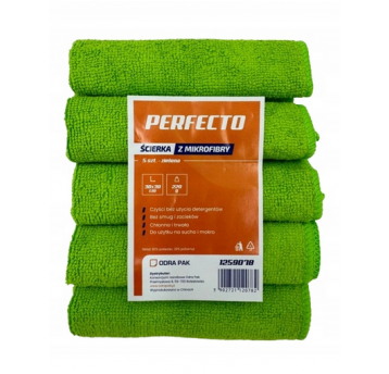 Ścierka mikrofibra 30x30 220g PERFECTO zielon 5szt