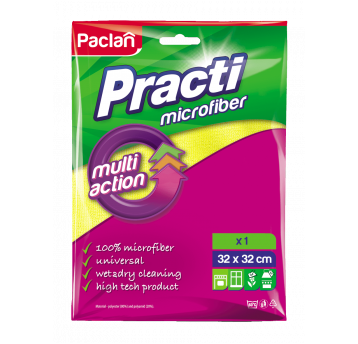 Ścierka mikrofibra 32x32 PRACTI żółta uniwer /27