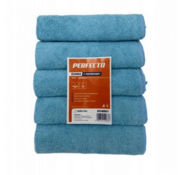 Ścierka mikrofibra 40x40 220g PERFECTO niebie 5szt