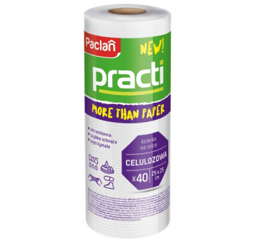 Ścierka na rolce celuloz PRACTI 25x25cm 40szt /15