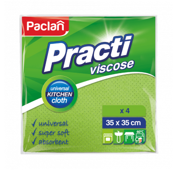 Ścierka wiskoz PRACTI VISCOS zielona 35cm 4szt /28