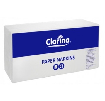 Serwetka 33x33 1W 500szt CLARINA BIAŁA /10