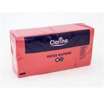 Serwetka 33x33 2W 250szt CLARINA CZERWONA