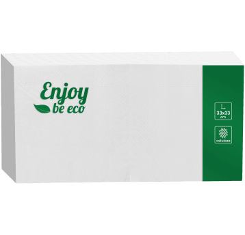 Serwetka 33x33 2W 250szt ENJOY BIAŁA /10