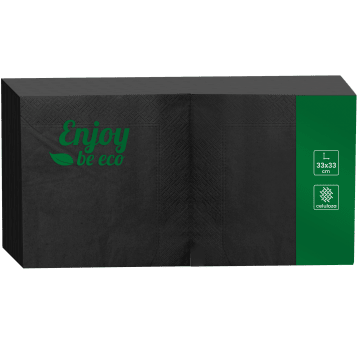 Serwetka 33x33 2W 250szt ENJOY CZARNA /10