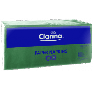 Serwetka 33x33 2W CLARINA ZIELONA 250szt