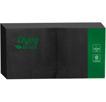 Serwetka 33x33 2W ENJOY CZARNA 250szt /10