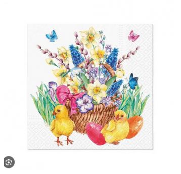 Serwetka 33x33 wzór 3W EASTER BOUQUET 20szt /12