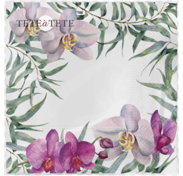 Serwetka 33x33 wzór 3W ELEGANT ORCHID 20szt /12