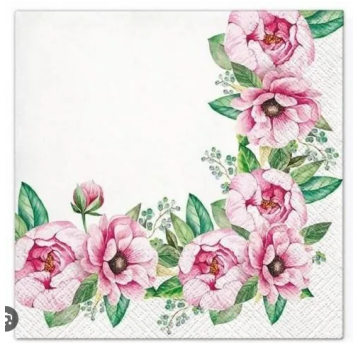 Serwetka 33x33 wzór 3W FLORAL BORDER 20szt /12