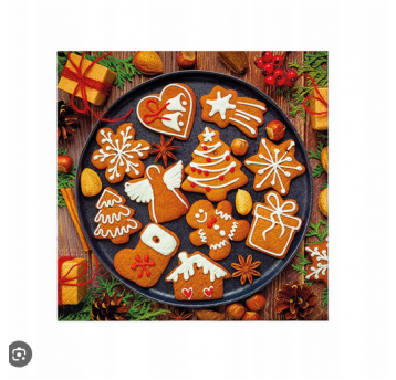 Serwetka 33x33 wzór 3W GINGERBREAD ICING 20szt /12
