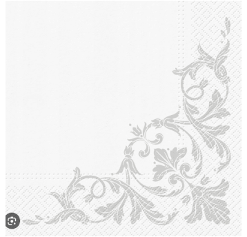 Serwetka 33x33 wzór 3W MOTIF SILVER 20szt /12