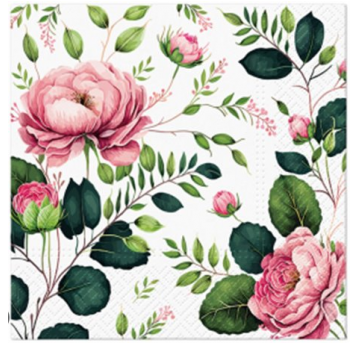 Serwetka 33x33 wzór 3W NOBLE ROSES 20szt /12
