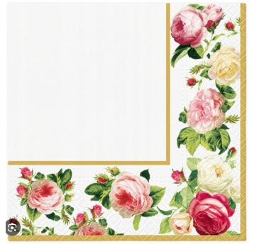 Serwetka 33x33 wzór 3W ROSY FRAME GOLD 20szt /12