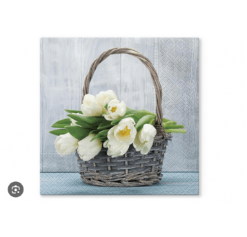 Serwetka 33x33 wzór 3W TULIPS IN BASKET 20szt /12