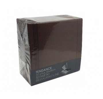 Serwetka 38X38 z paskiem TENDENCE CZEKOLADOW 50szt