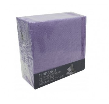 Serwetka 38x38 z paskiem TENDENCE PURPUROWA 50szt